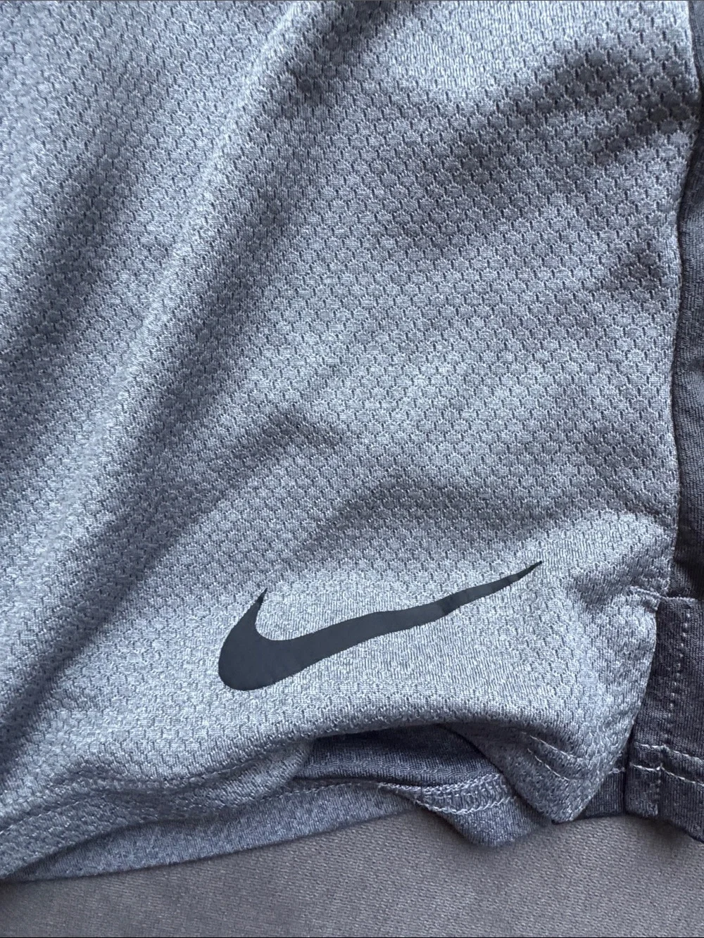 Nike Light Gray and Dark Gray Athletic Shorts